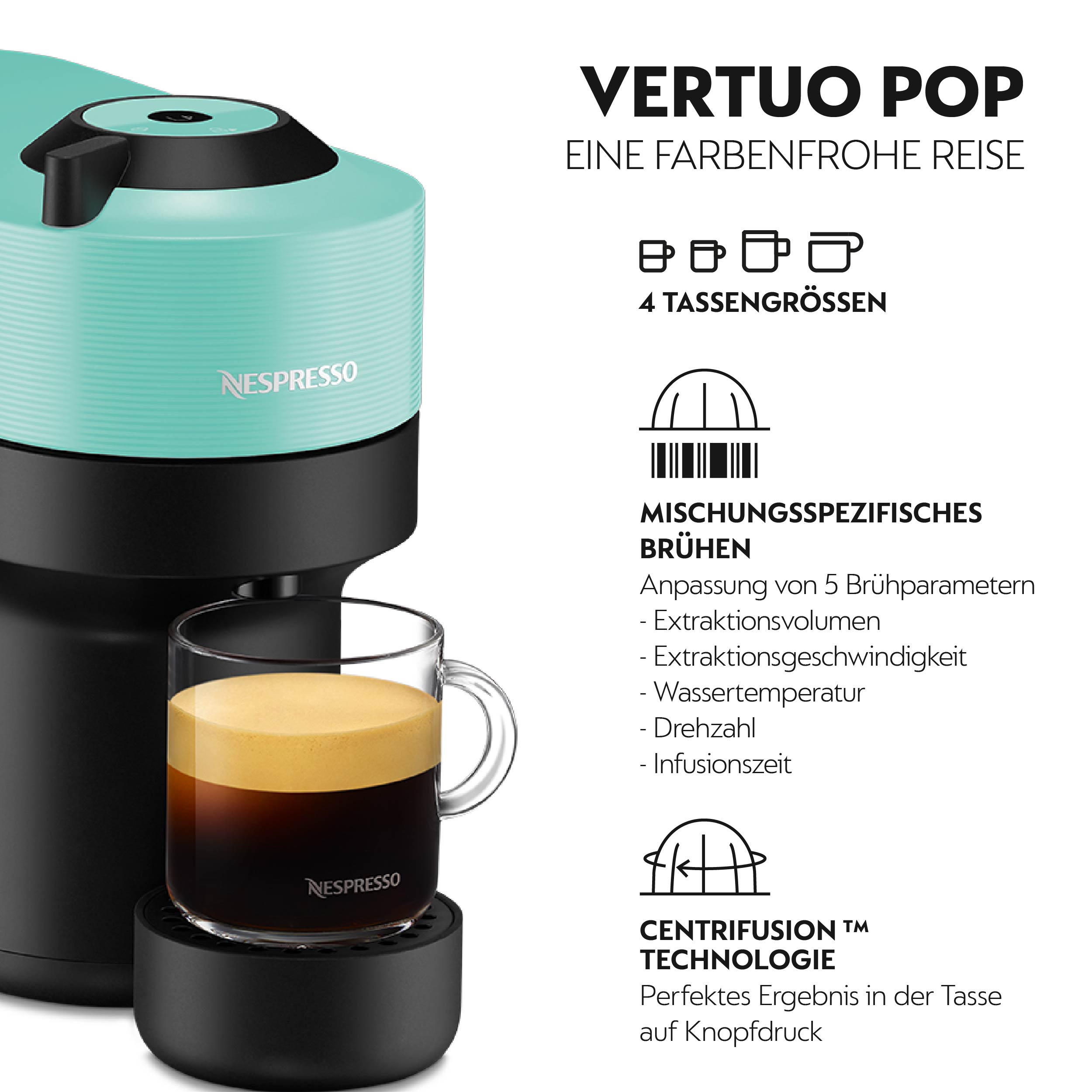 Nespresso Vertuo Pop Aqua Mint XN9204CH