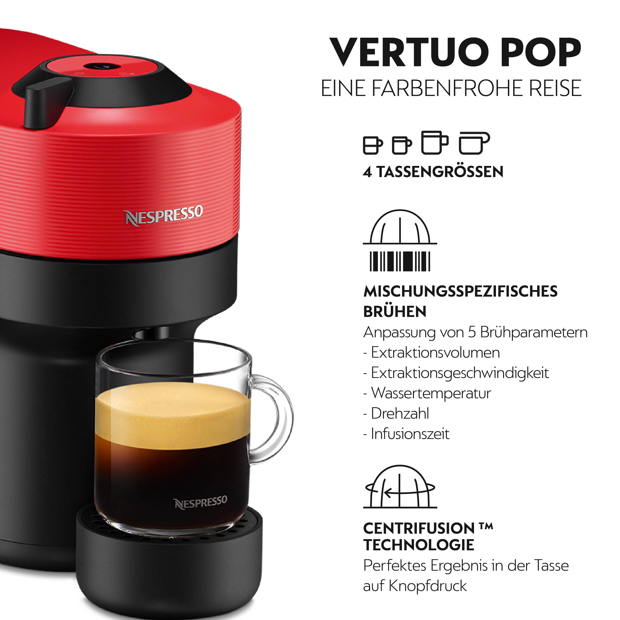 Nespresso Vertuo Pop Spicy Red XN9205CH