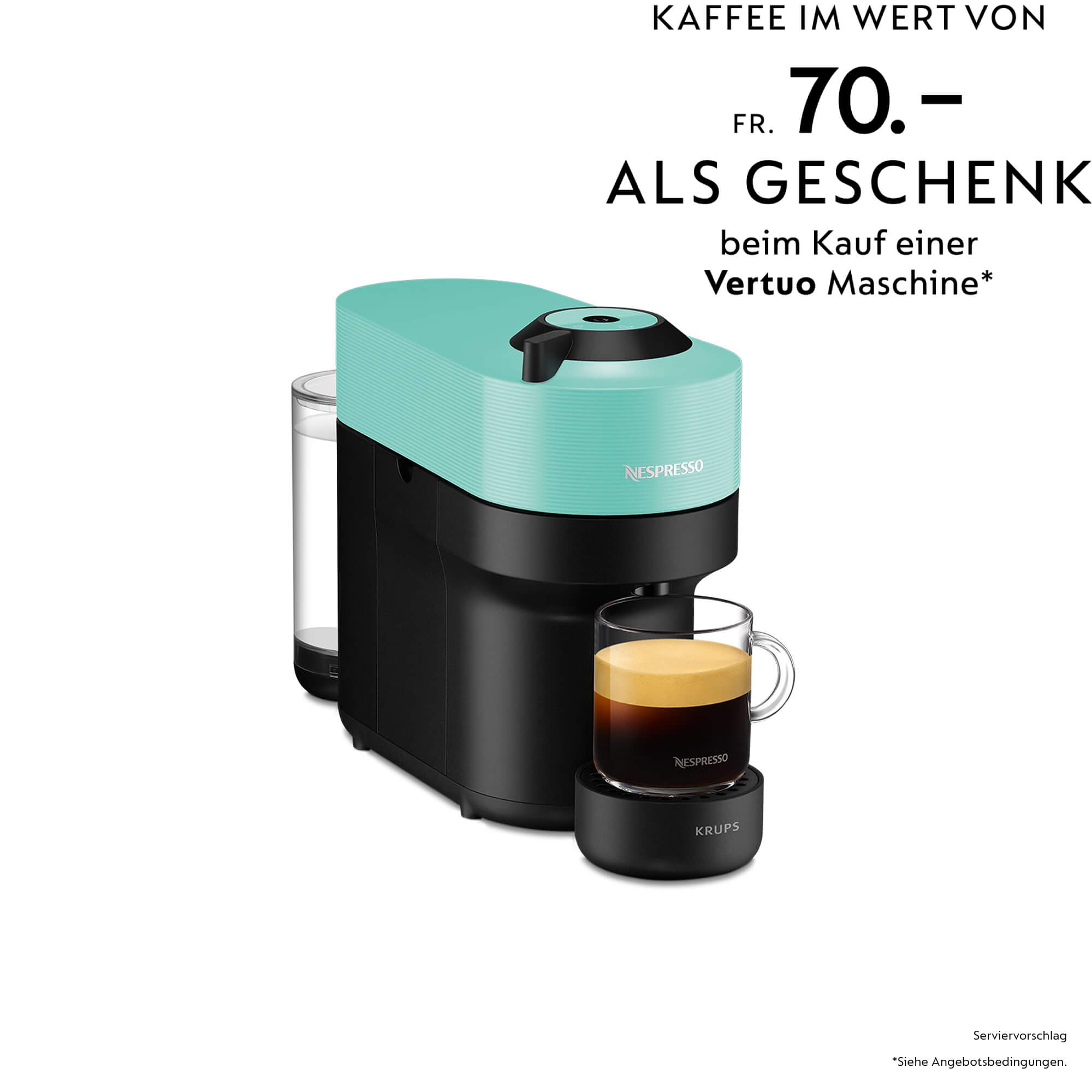 Nespresso Vertuo Pop Aqua Mint XN9204CH