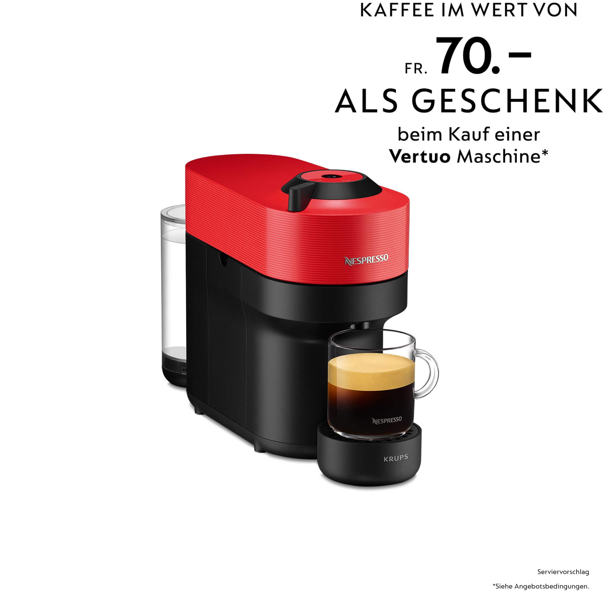 Nespresso Vertuo Pop Spicy Red XN9205CH